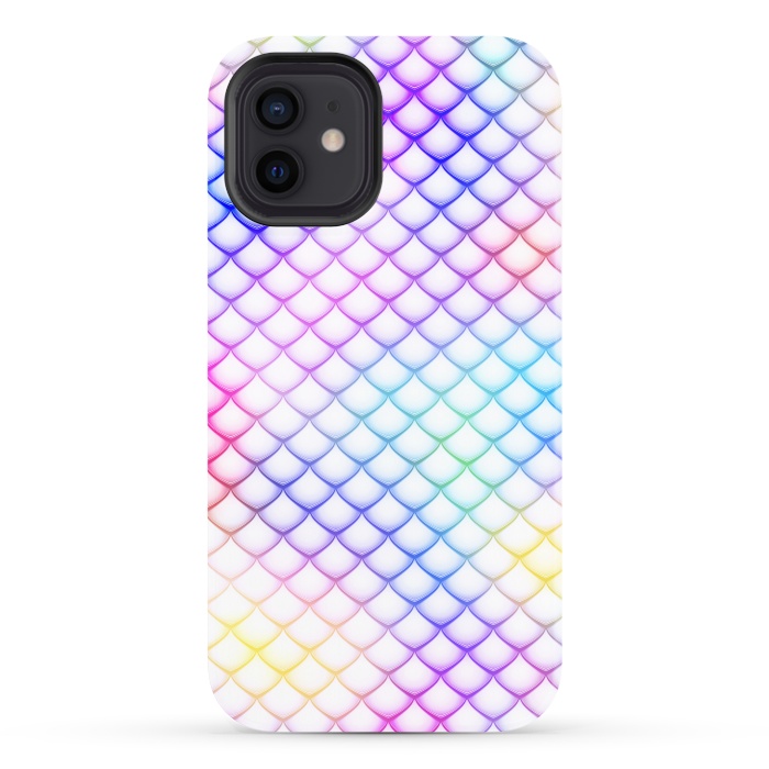 iPhone 12 StrongFit Colorful Mermaid Scales by Art Design Works