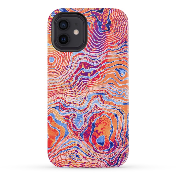 iPhone 12 mini StrongFit  Abstract Colorful Marble I by Art Design Works