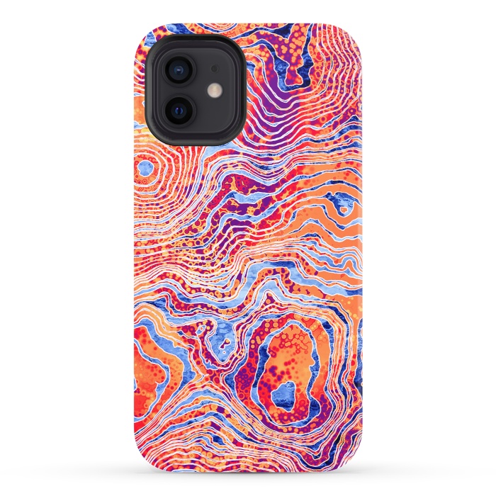 iPhone 12 StrongFit  Abstract Colorful Marble I by Art Design Works