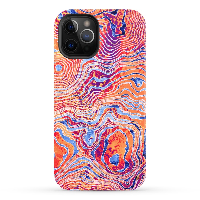 iPhone 12 Pro StrongFit  Abstract Colorful Marble I by Art Design Works