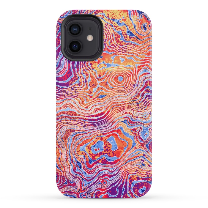 iPhone 12 mini StrongFit  Abstract Colorful Marble II by Art Design Works
