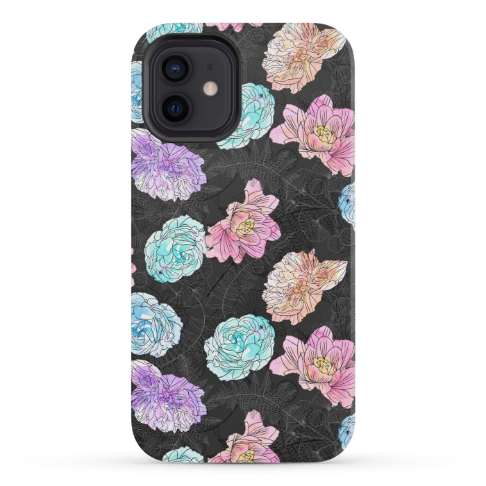 iPhone 12 mini StrongFit Color Pop Floral by Noonday Design