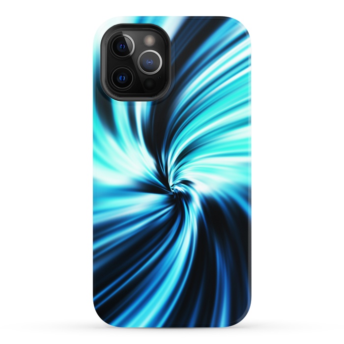 iPhone 12 Pro StrongFit Blue Swirl by Art Design Works