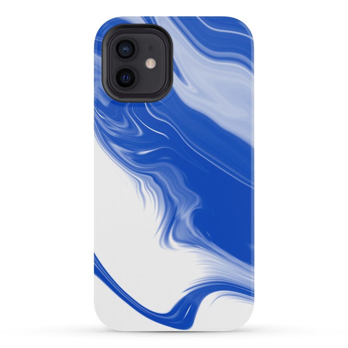 iPhone 12 mini StrongFit Blue Waves by Ashley Camille