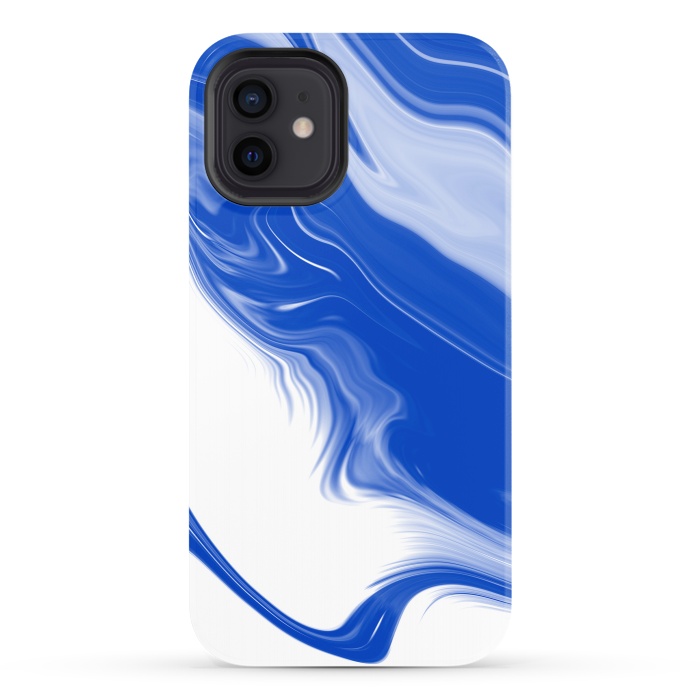 iPhone 12 StrongFit Blue Waves by Ashley Camille