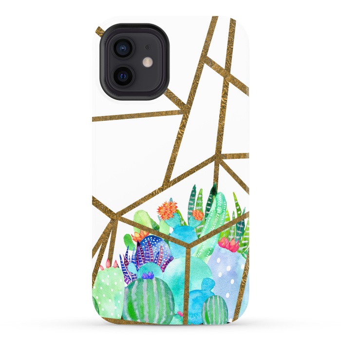iPhone 12 StrongFit Cactus Earth Terrarium  by Amaya Brydon