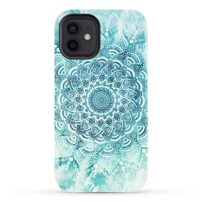 iPhone 12 StrongFit Mandala turquoise by Jms