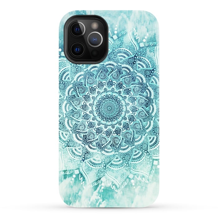 iPhone 12 Pro StrongFit Mandala turquoise by Jms