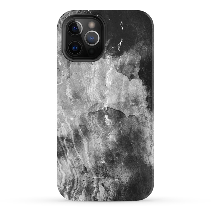 iPhone 12 Pro StrongFit Gray painted marble by Oana 