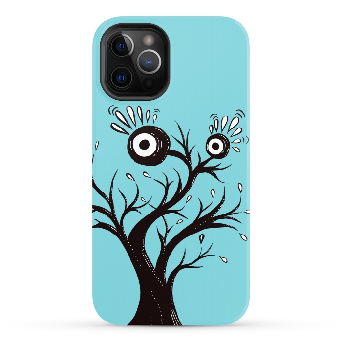 iPhone 12 Pro StrongFit Tree Monster Weird Ink Drawing by Boriana Giormova