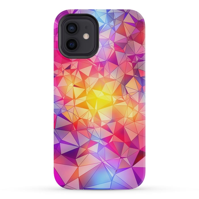 iPhone 12 mini StrongFit Colorful Low Poly Design by Art Design Works
