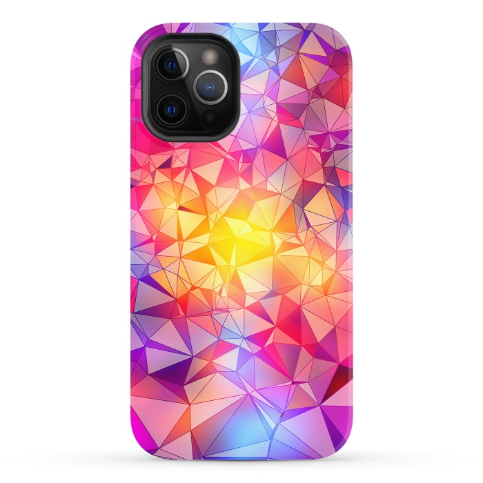 iPhone 12 Pro StrongFit Colorful Low Poly Design by Art Design Works