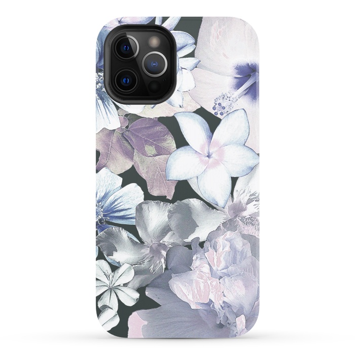 iPhone 12 Pro StrongFit Dark flowers by Susanna Nousiainen