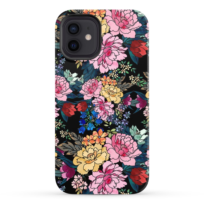 iPhone 12 StrongFit stylish winter flowers bouquets illustration  by InovArts