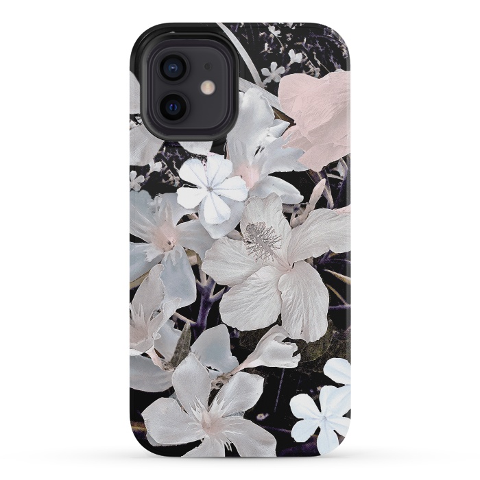 iPhone 12 mini StrongFit Dark flowers II by Susanna Nousiainen