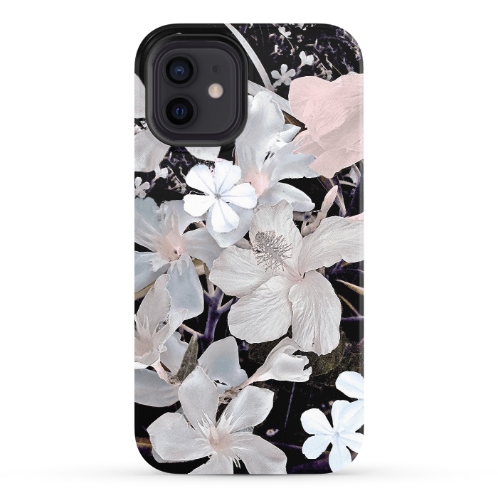 iPhone 12 StrongFit Dark flowers II by Susanna Nousiainen
