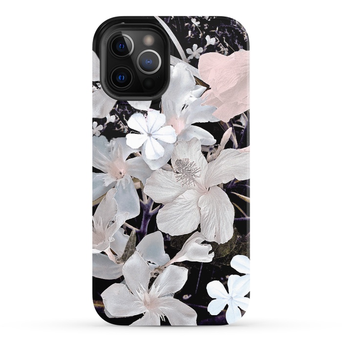 iPhone 12 Pro StrongFit Dark flowers II by Susanna Nousiainen