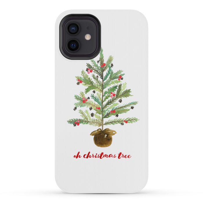 iPhone 12 mini StrongFit Oh Christmas Tree by Noonday Design