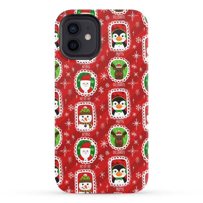 iPhone 12 StrongFit Santa and Friends by Noonday Design