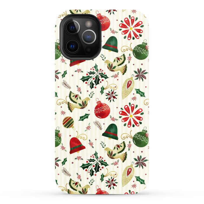 iPhone 12 Pro StrongFit Ornate Christmas Ornaments by Noonday Design