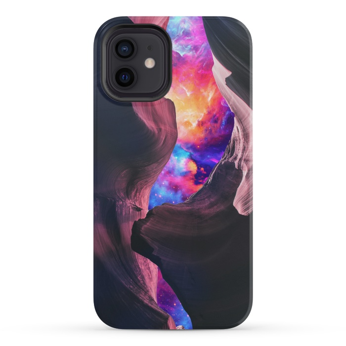 iPhone 12 mini StrongFit Grand Canyon with Colorful Space Collage by Art Design Works