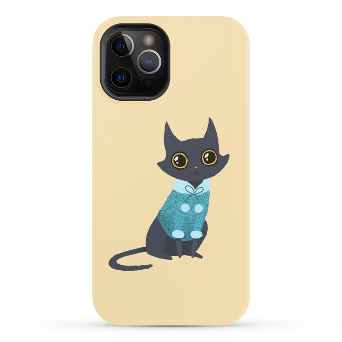 iPhone 12 Pro StrongFit Cozy cat by Laura Nagel