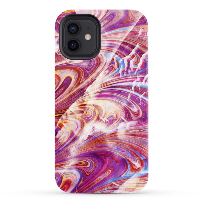 iPhone 12 StrongFit Colorful elegant marble art by Oana 