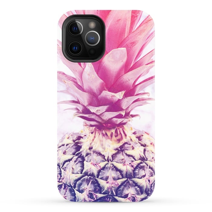 iPhone 12 Pro StrongFit Pink pineapple by Oana 