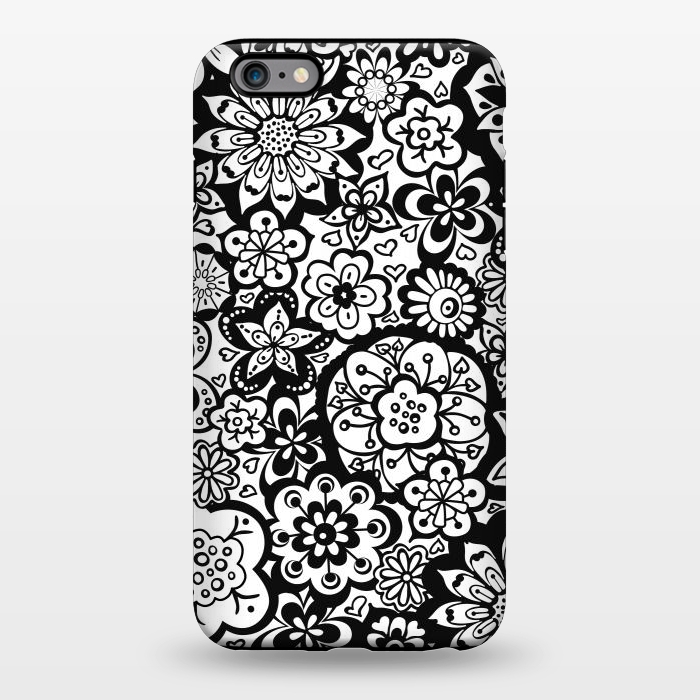 iPhone 6/6s plus StrongFit Beautiful Bouquet of Blooms-Black and White by Paula Ohreen