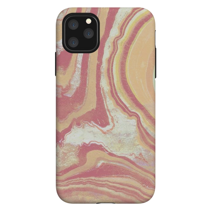 iPhone 11 Pro Max StrongFit Solar terracotta yellow marble art by Oana 