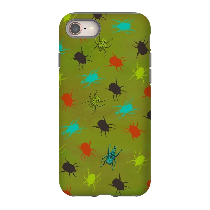 iPhone 8 StrongFit Beetles & Bugs by Lotti Brown