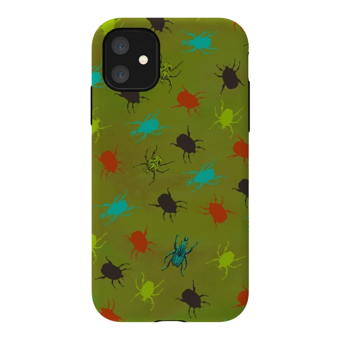 iPhone 11 StrongFit Beetles & Bugs by Lotti Brown