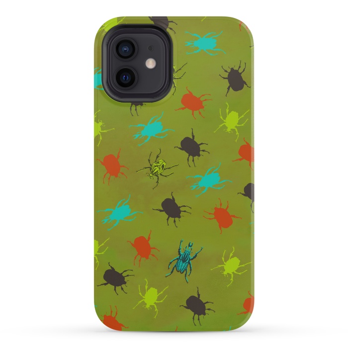 iPhone 12 StrongFit Beetles & Bugs by Lotti Brown
