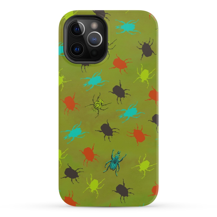 iPhone 12 Pro StrongFit Beetles & Bugs by Lotti Brown