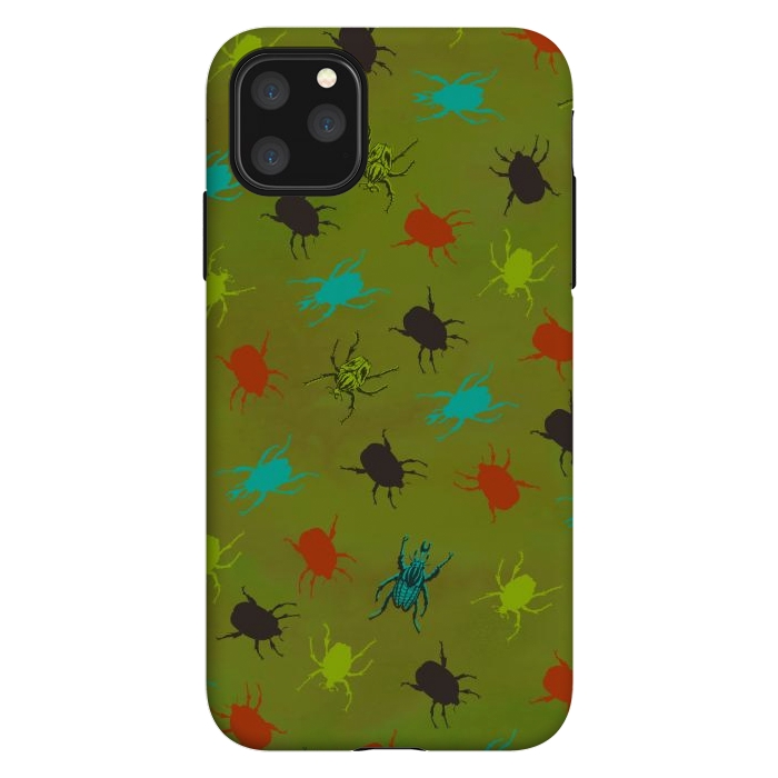 iPhone 11 Pro Max StrongFit Beetles & Bugs by Lotti Brown