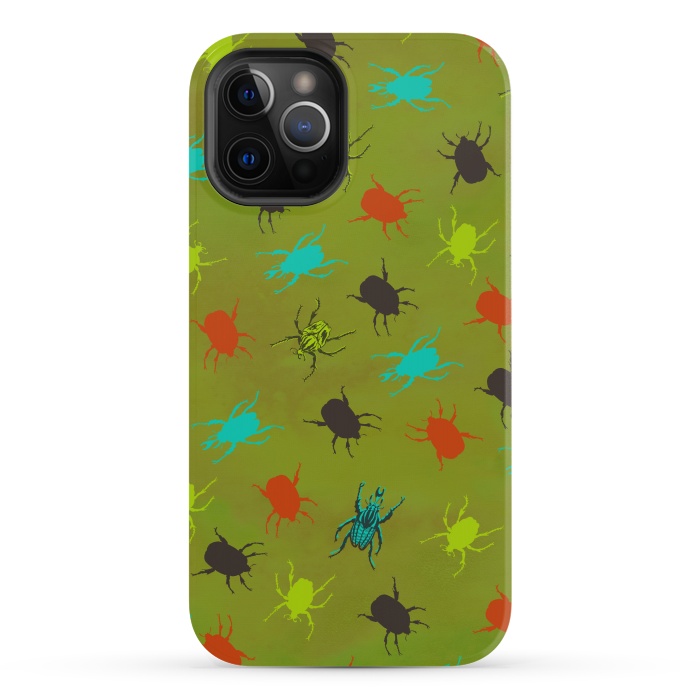 iPhone 12 Pro Max StrongFit Beetles & Bugs by Lotti Brown