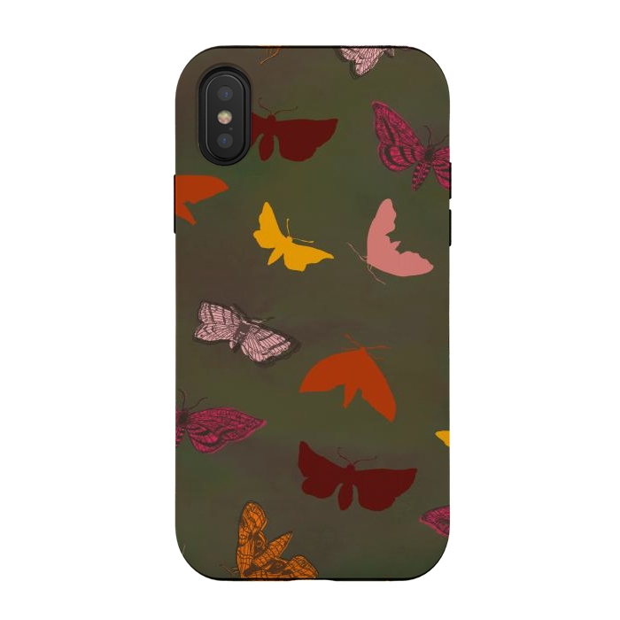 iPhone Xs / X StrongFit Butterflies & Moths by Lotti Brown