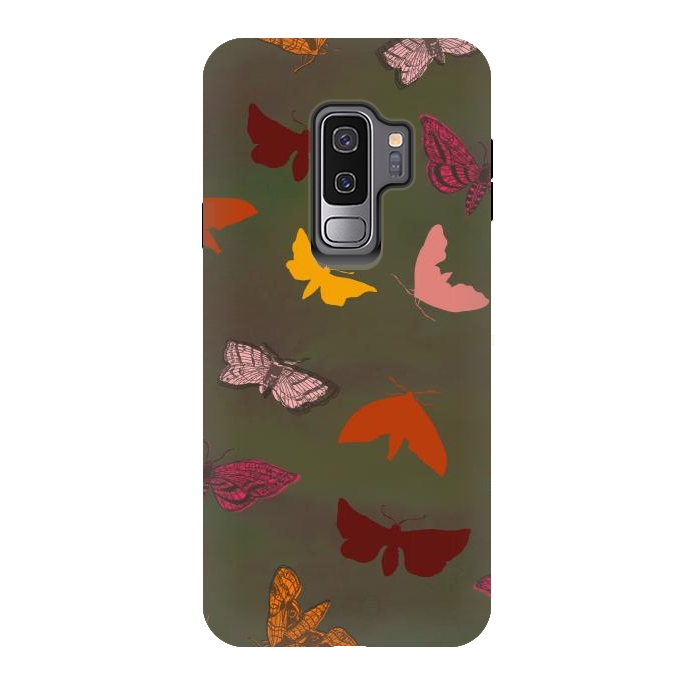 Galaxy S9 plus StrongFit Butterflies & Moths by Lotti Brown