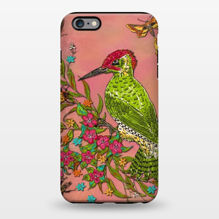 iPhone 6/6s plus StrongFit Floral Woodpecker by Lotti Brown
