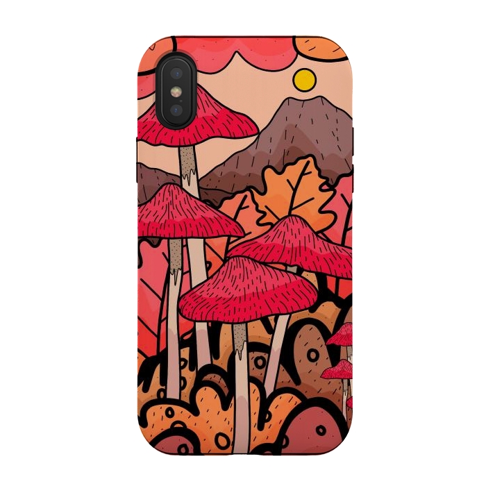 iPhone Xs / X StrongFit The mushrooms and the hills by Steve Wade (Swade)