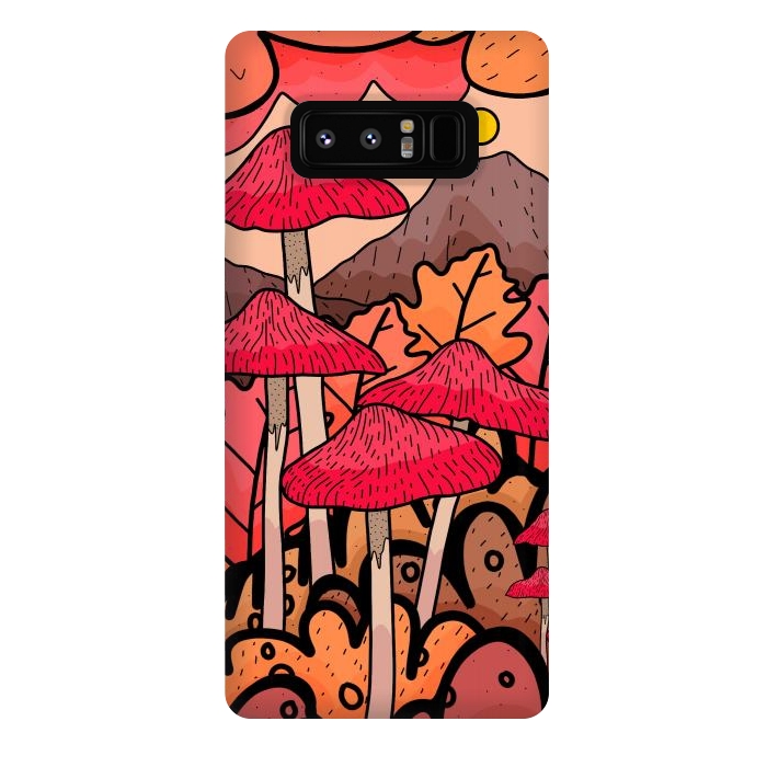 Galaxy Note 8 StrongFit The mushrooms and the hills by Steve Wade (Swade)