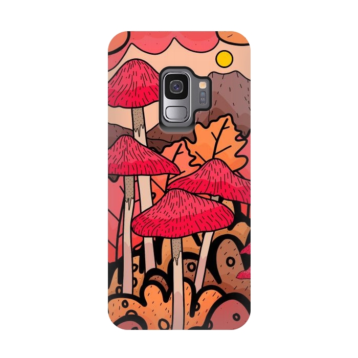 Galaxy S9 StrongFit The mushrooms and the hills by Steve Wade (Swade)