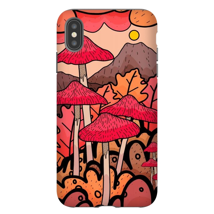 iPhone Xs Max StrongFit The mushrooms and the hills by Steve Wade (Swade)