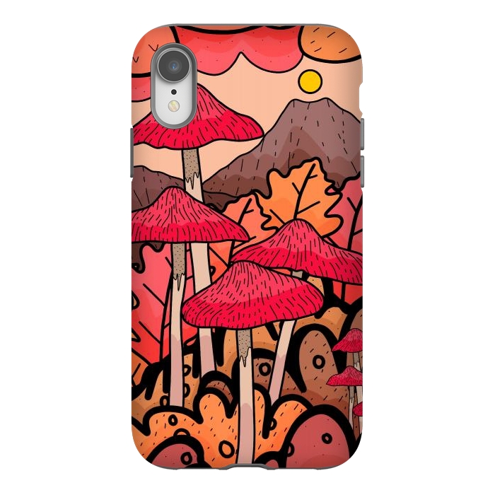 iPhone Xr StrongFit The mushrooms and the hills by Steve Wade (Swade)