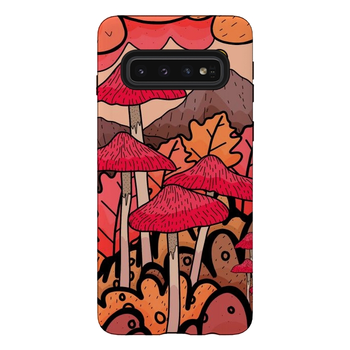 Galaxy S10 StrongFit The mushrooms and the hills by Steve Wade (Swade)