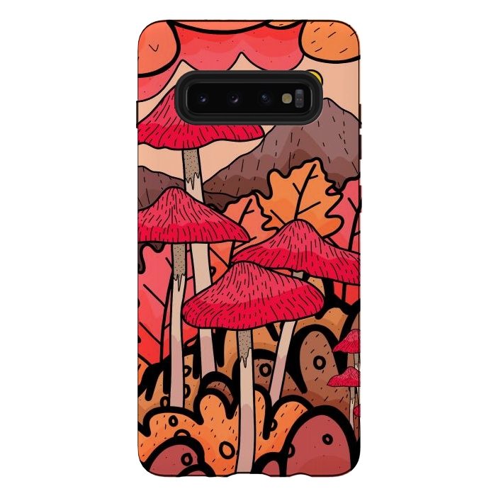 Galaxy S10 plus StrongFit The mushrooms and the hills by Steve Wade (Swade)