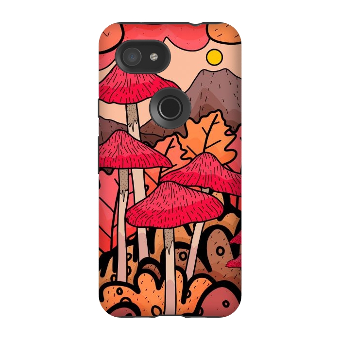 Pixel 3A StrongFit The mushrooms and the hills by Steve Wade (Swade)