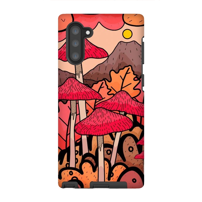 Galaxy Note 10 StrongFit The mushrooms and the hills by Steve Wade (Swade)