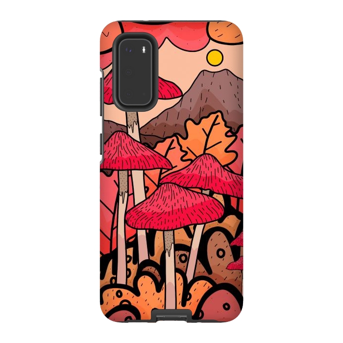 Galaxy S20 StrongFit The mushrooms and the hills by Steve Wade (Swade)