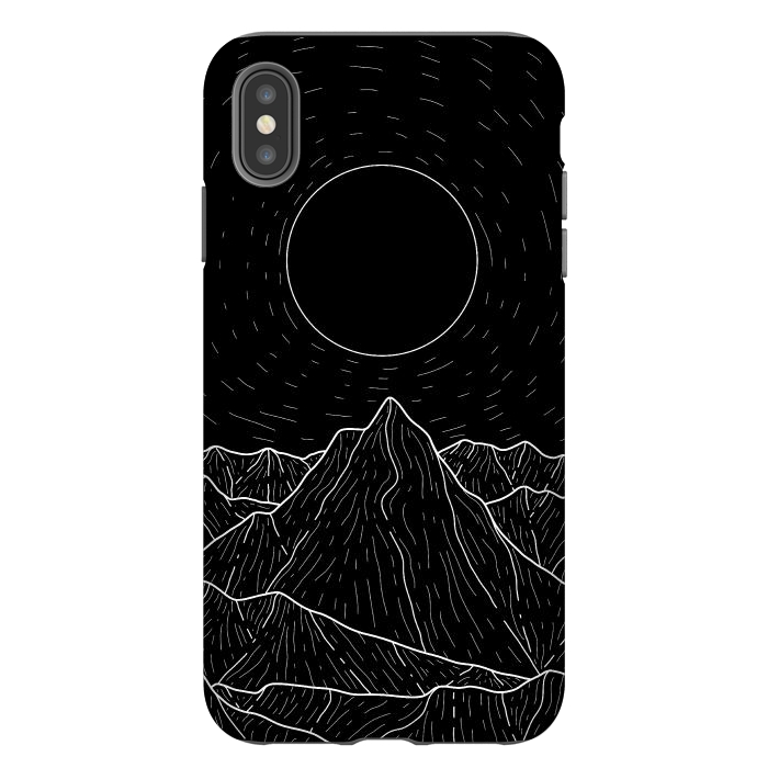 iPhone Xs Max StrongFit A dark mountain view by Steve Wade (Swade)